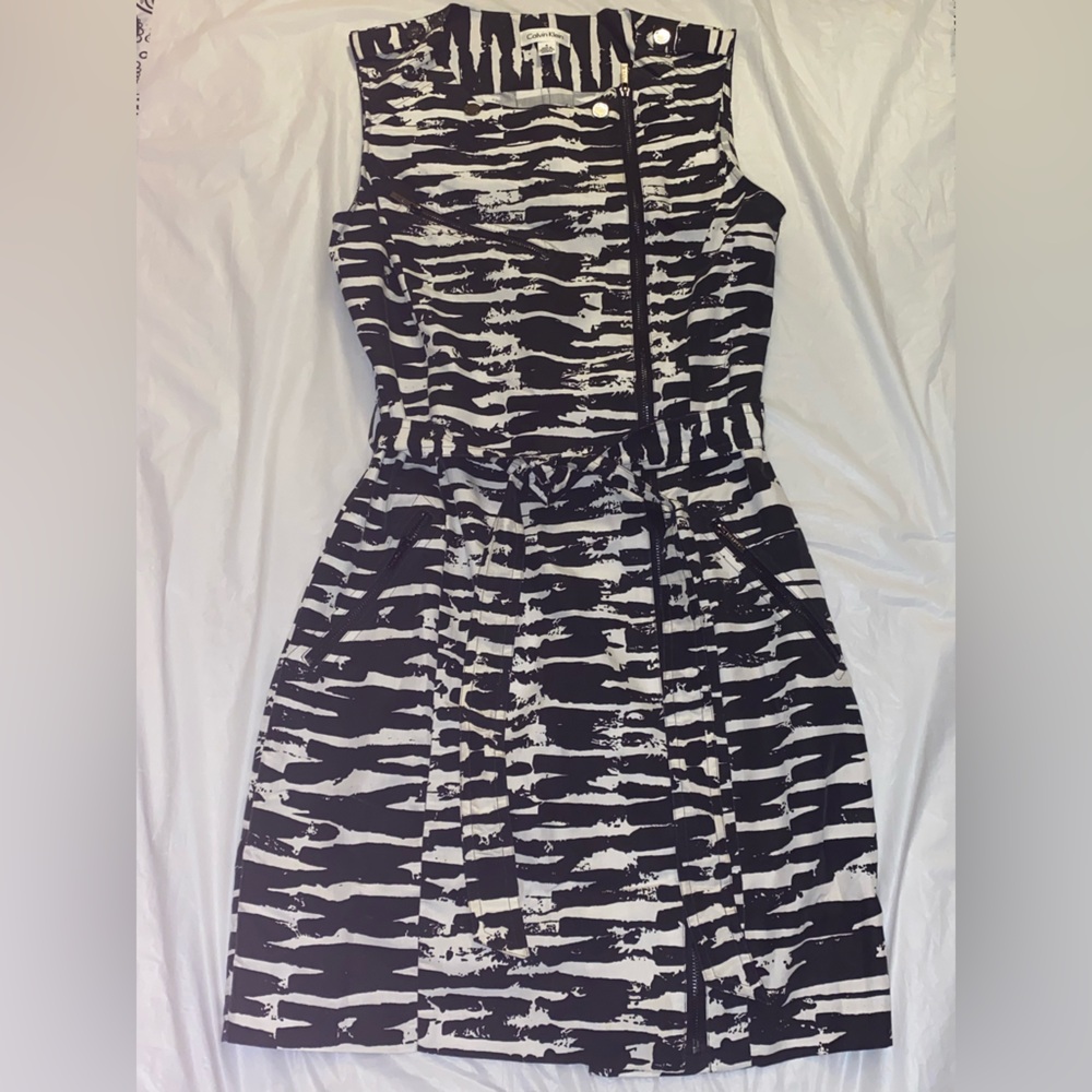 Black and White Patterned Dress
